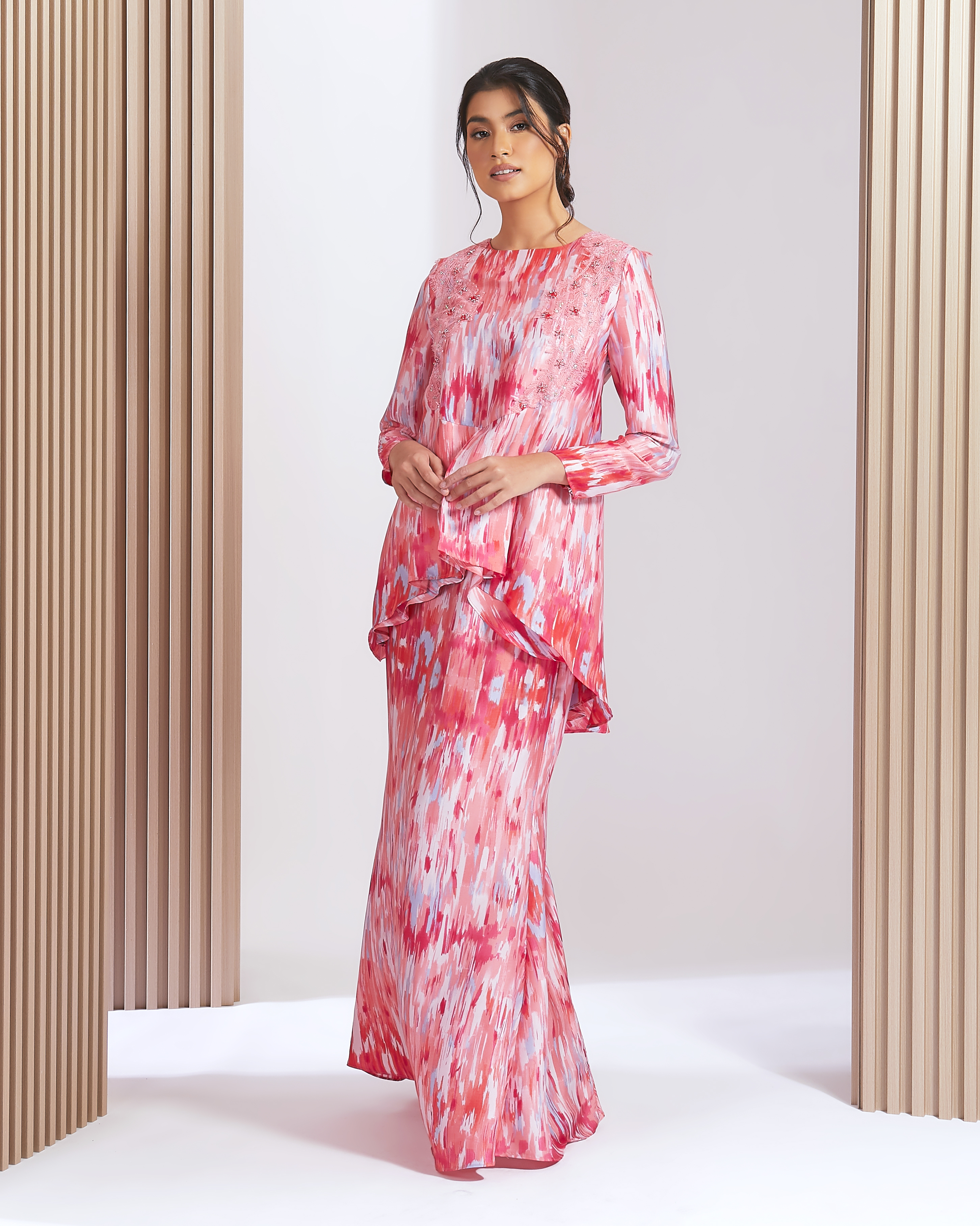 SHAREEFA BAJU KURUNG IN GEORGIA PEACH